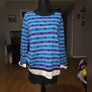 Talbots Multicolor Striped Sweater